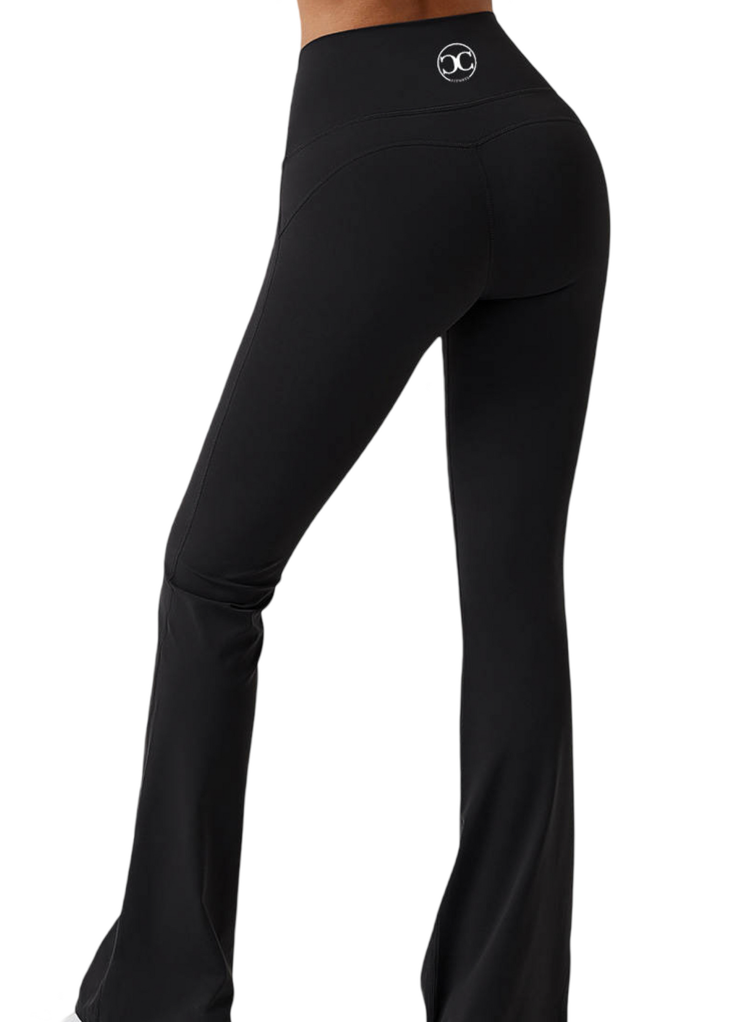 Black V Waist Flare Pant