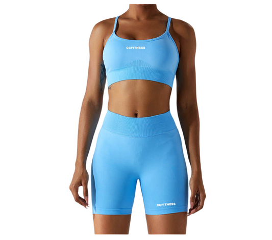 Electric Blue 2 Piece Workout Set